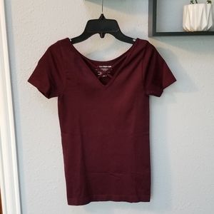 Fitted Maroon Top